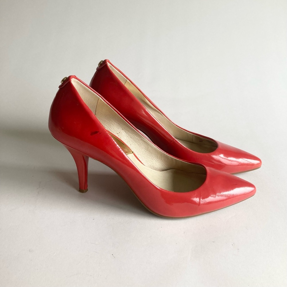 Michael Kors Coral Patent Leather Point Toe Heels size 8.5